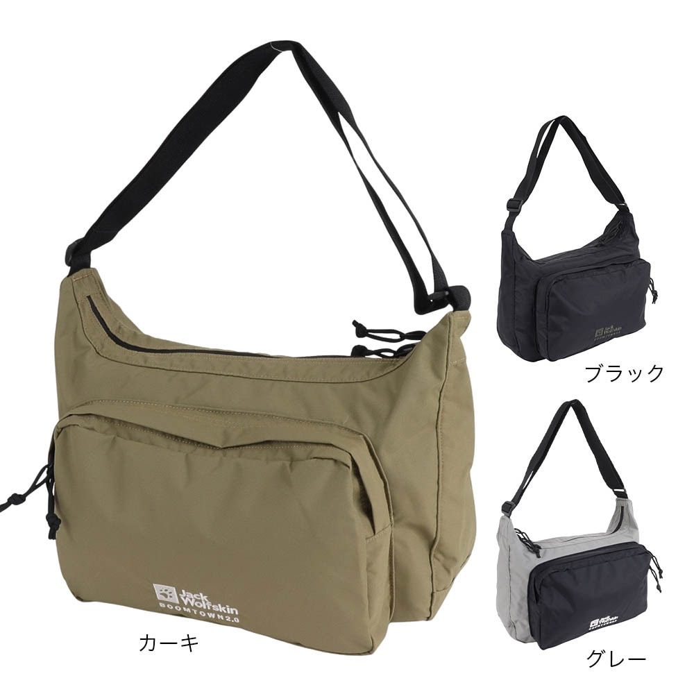 ジャックウルフスキン（JackWolfskin）（メンズ、レディース）ショルダーバッグ JP BOOMTOWN 2.0 2011661-6000 ブラック 10L