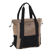 ジャックウルフスキン（JackWolfskin）（メンズ、レディース）トートバッグ JP FL PACKABLE TOTE パッカブル 2010721-5605 18L ベージュ