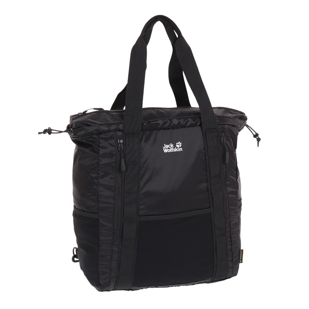 ジャックウルフスキン（JackWolfskin）（メンズ、レディース）トートバッグ JP FL PACKABLE TOTE パッカブル 2010721-6000 18L ブラック 