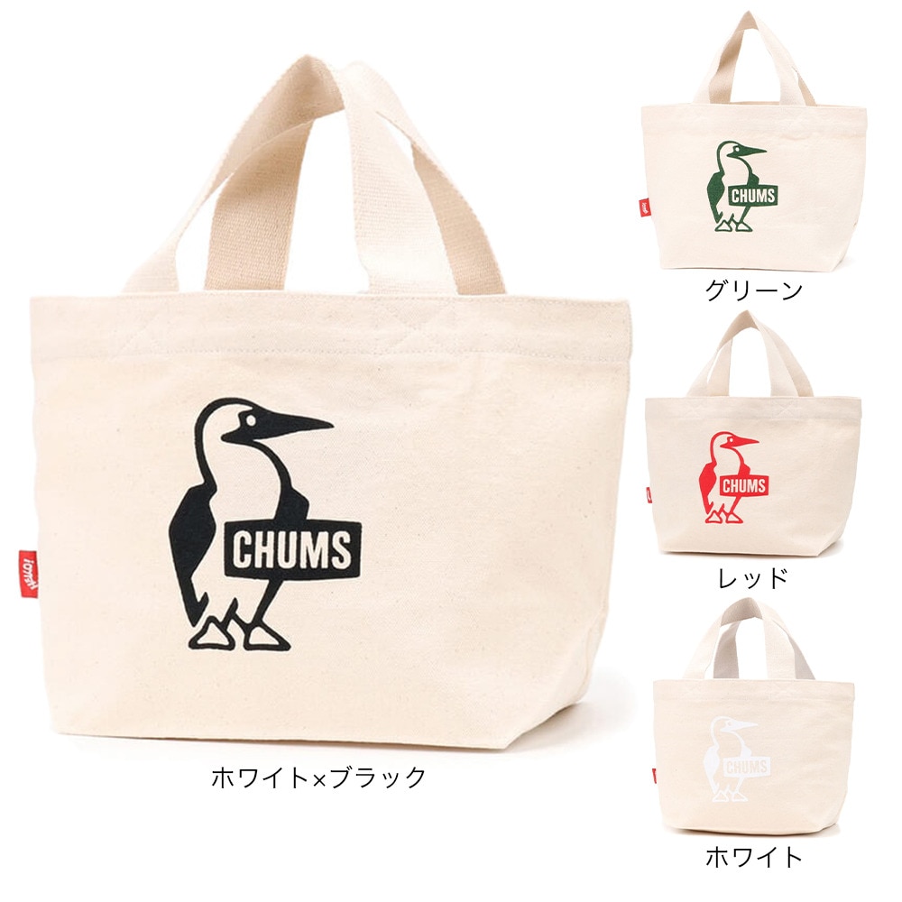 チャムス（CHUMS）（メンズ、レディース、キッズ）トートバッグ ブービーミニキャンバストート CH60-3496-K001 ホワイト×ブラック A5サイズ収納