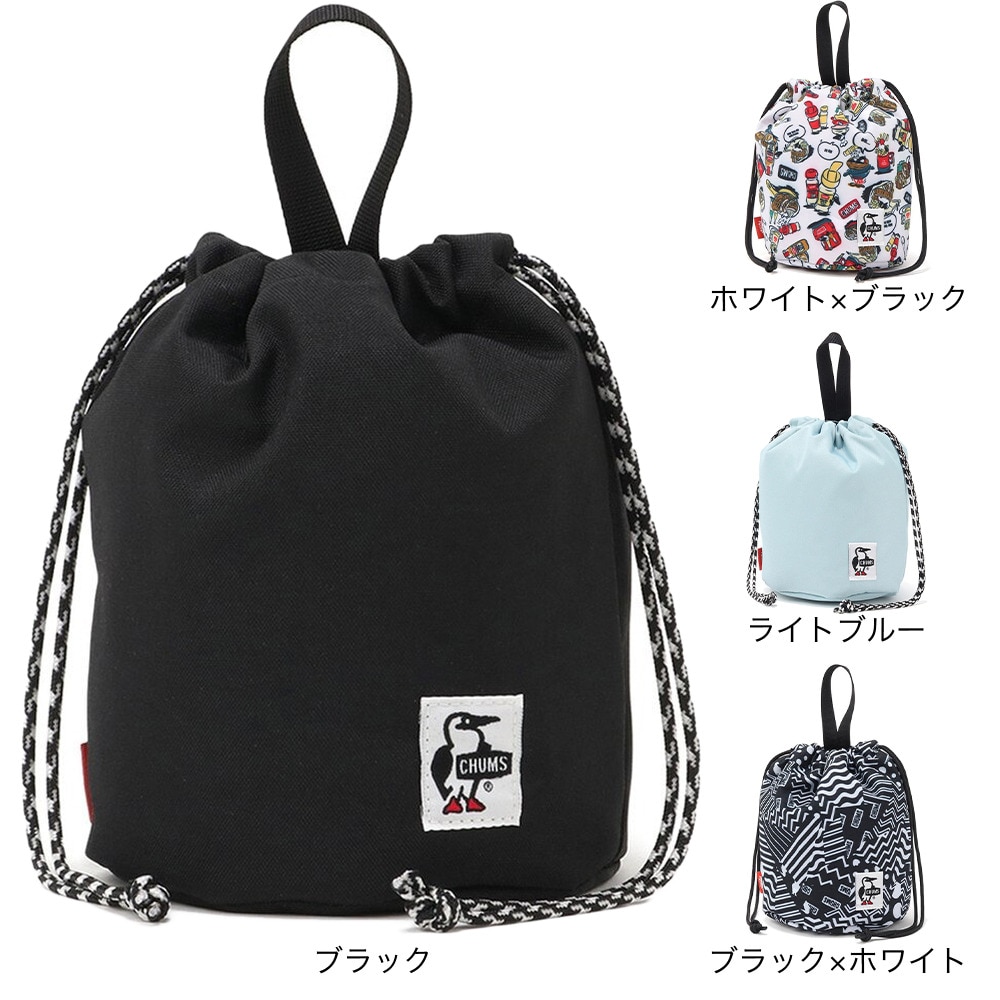 チャムス（CHUMS）（メンズ）リサイクルスタンド ラウンドポーチ CH60-3560-K001 ブラック 巾着袋 小物ポーチ 軽量 