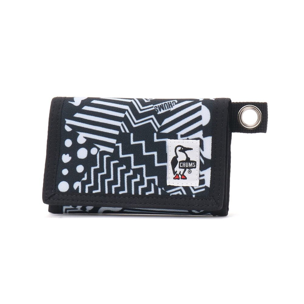 チャムス（CHUMS）（メンズ）財布 コインケース リサイクルスモールウォレット CH60-3570-Z269 ブラック×ホワイト 三つ折り  コンパクト アウトドア・キャンプ用品はエルブレス