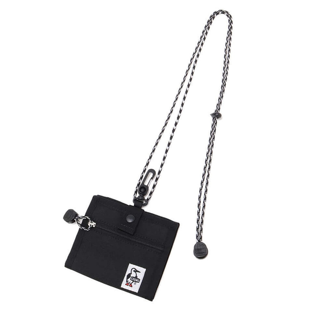 チャムス（CHUMS）（メンズ）カードケース リサイクルIDカードマネーホルダー CH60-3578-K001 ブラック クリアポケット ストラップ付