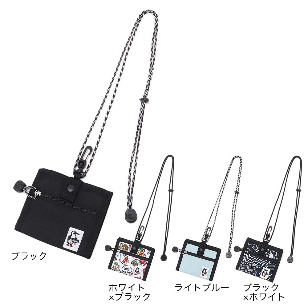 チャムス（CHUMS）（メンズ）カードケース リサイクルIDカードマネーホルダー CH60-3578-K001 ブラック クリアポケット ストラップ付