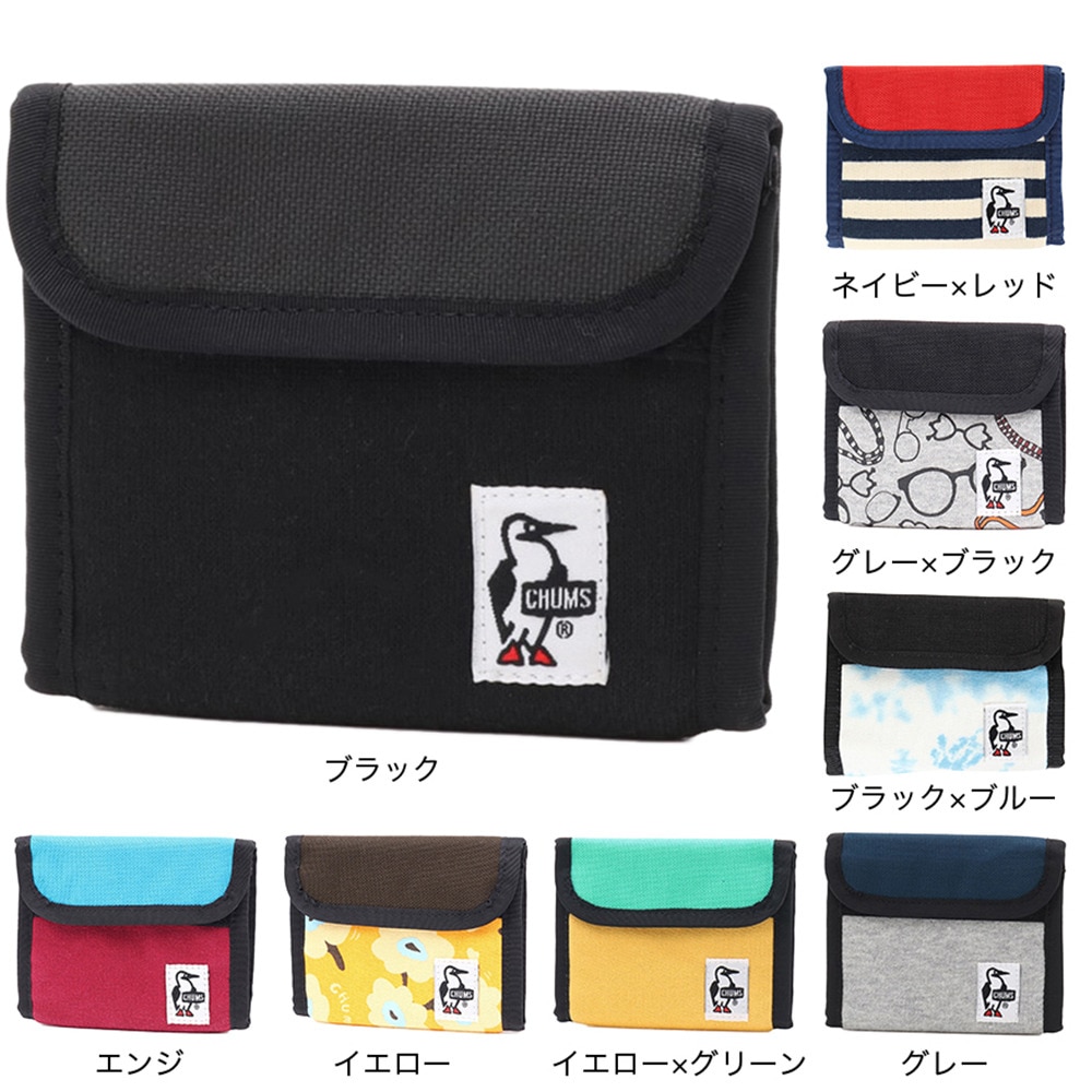 チャムス（CHUMS）（メンズ、レディース）トリフォルドウォレット スウェットナイロン CH60-3612-K018 ブラック