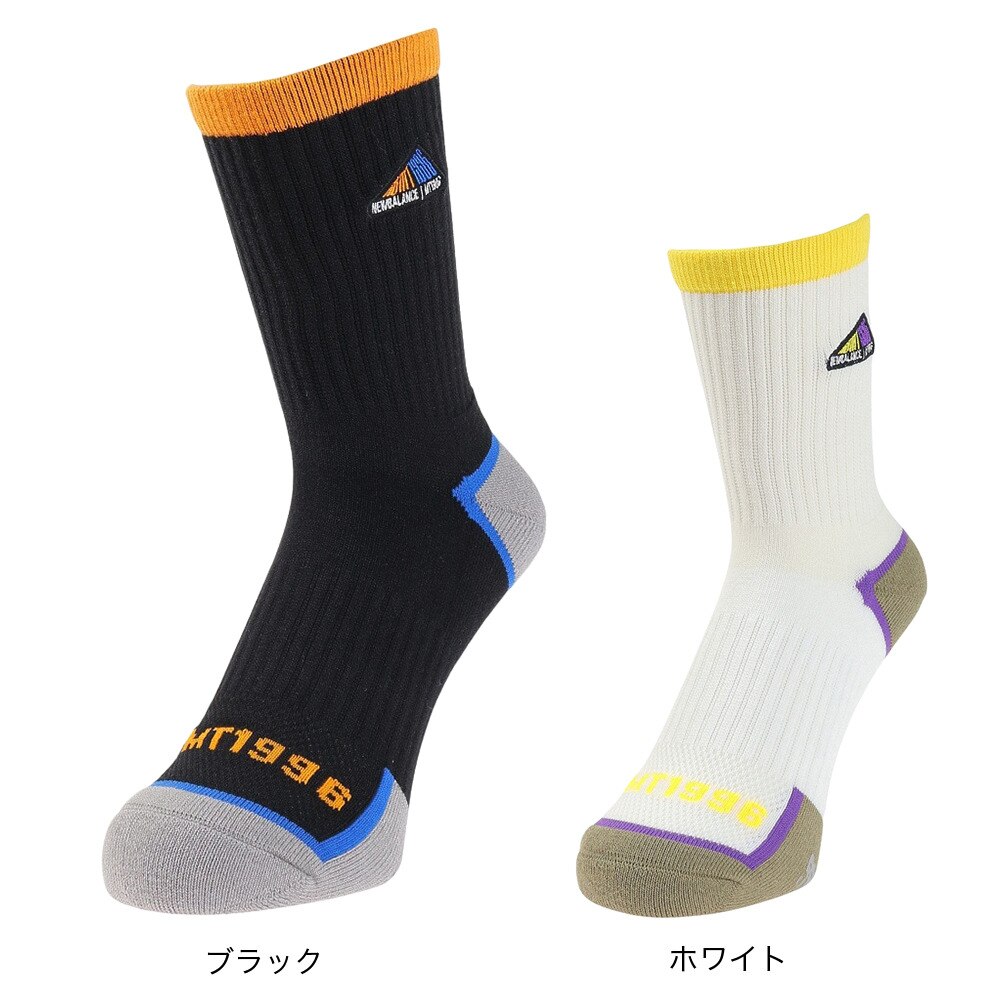 ニューバランス（new balance）（メンズ、レディース）アウトドア トレッキング オーガニックコットン ショートソックス MT1996 JASL2918BK