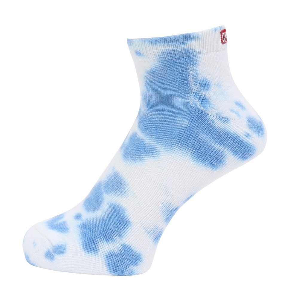 チャムス（CHUMS）（メンズ、レディース）靴下 バッジロゴタイダイ アンクルソックス CH06-1107-Z265 ブルー