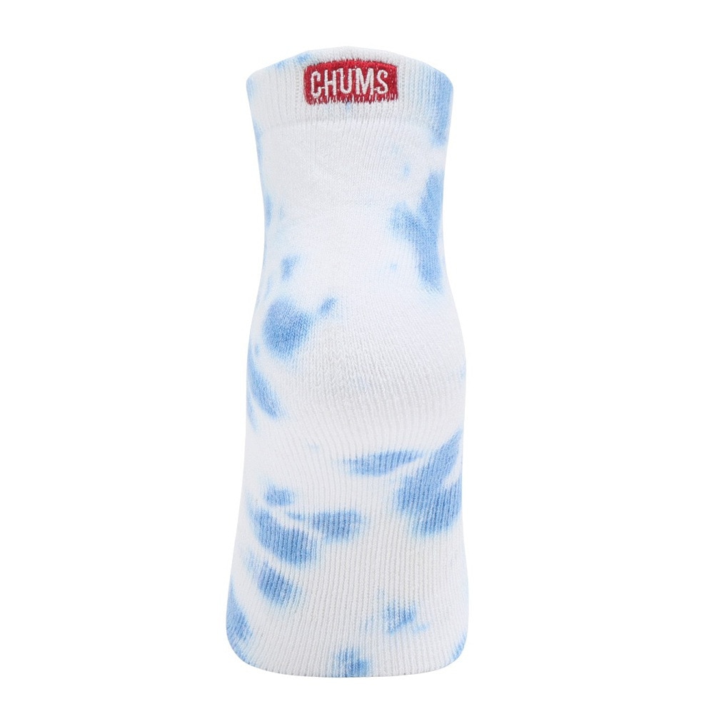 チャムス（CHUMS）（メンズ、レディース）靴下 バッジロゴタイダイ アンクルソックス CH06-1107-Z265 ブルー