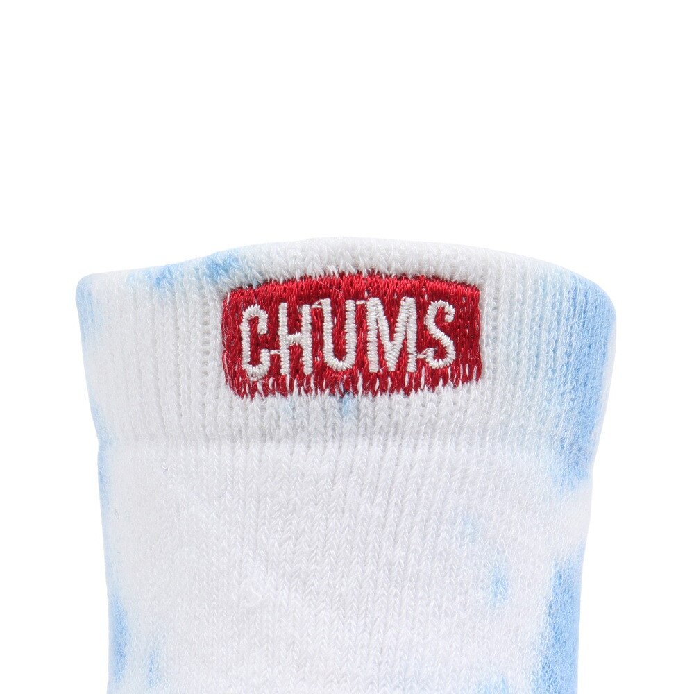 チャムス（CHUMS）（メンズ、レディース）靴下 バッジロゴタイダイ アンクルソックス CH06-1107-Z265 ブルー