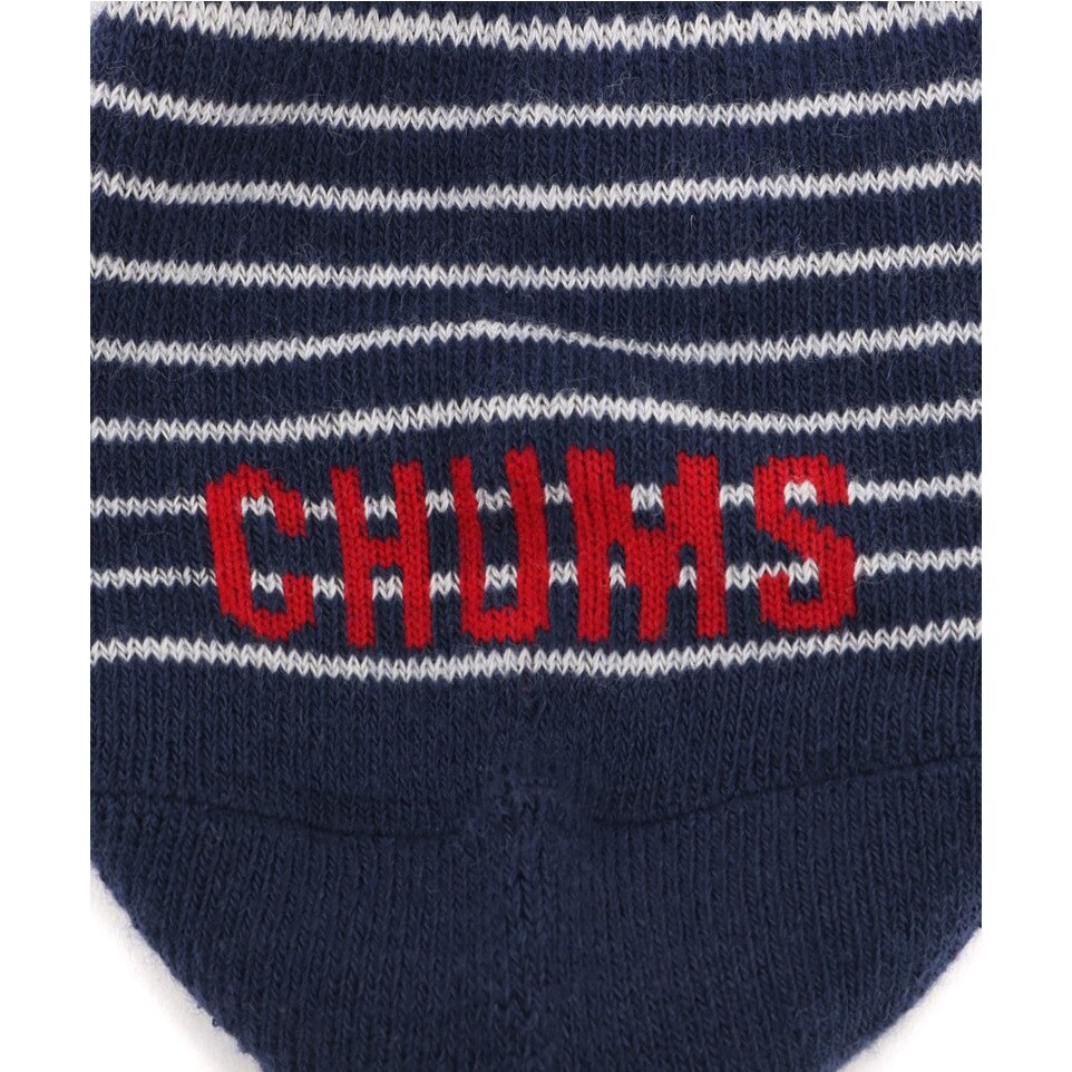 チャムス（CHUMS）（メンズ、レディース）靴下 3足組 ブービーボーダー アンクルソックス CH06-1114-0000 ホワイト グレー ネイビー
