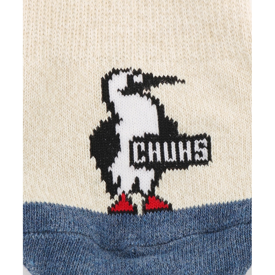 チャムス（CHUMS）（メンズ、レディース）靴下 3足組 ブービーチャムス アンクルソックス CH06-1115-0000 ベージュ グレー グリーン