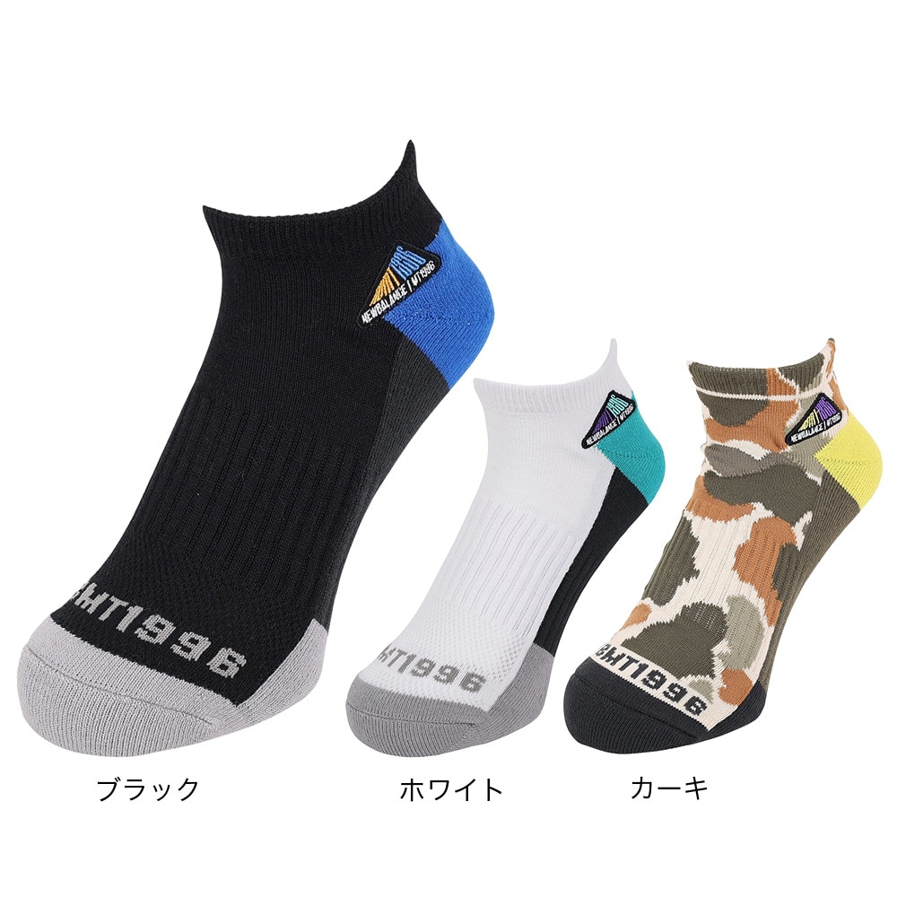 ニューバランス（new balance）（メンズ、レディース）ソックス 靴下 MT1996 アンクルソックス LAS35652BE カーキ
