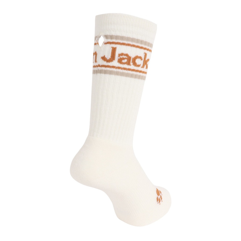 ジャックウルフスキン（JackWolfskin）（メンズ）ソックス 靴下 JP RETRO ラインロゴソックス 5032911-5055 ホワイト