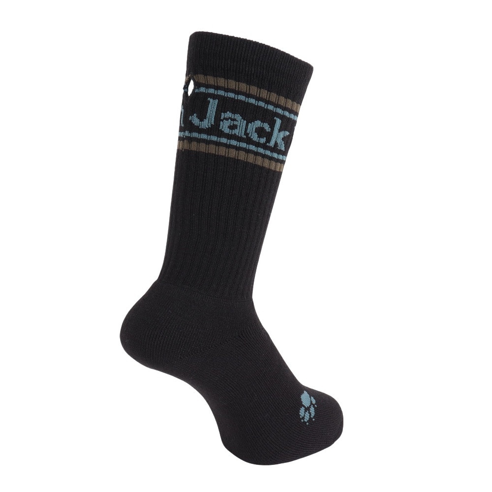 ジャックウルフスキン（JackWolfskin）（メンズ）ソックス 靴下 JP RETRO ラインロゴソックス 5032911-6000 ブラック