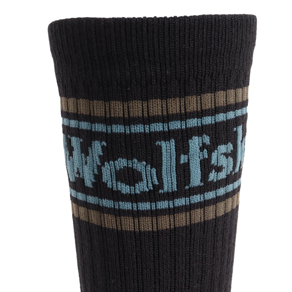 ジャックウルフスキン（JackWolfskin）（メンズ）ソックス 靴下 JP RETRO ラインロゴソックス 5032911-6000 ブラック