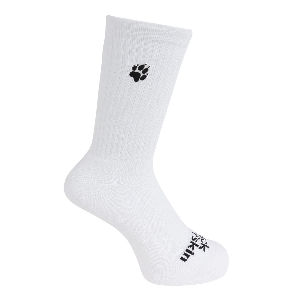 ジャックウルフスキン（JackWolfskin）（メンズ）ソックス 靴下 JP RETRO PAW ミッドソックス 5032921-5055 ホワイト