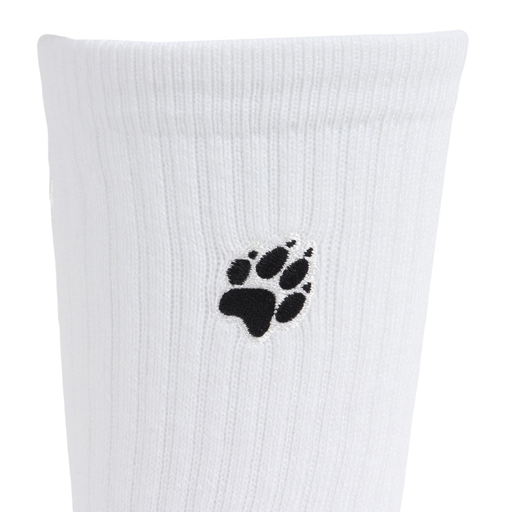 ジャックウルフスキン（JackWolfskin）（メンズ）ソックス 靴下 JP RETRO PAW ミッドソックス 5032921-5055 ホワイト