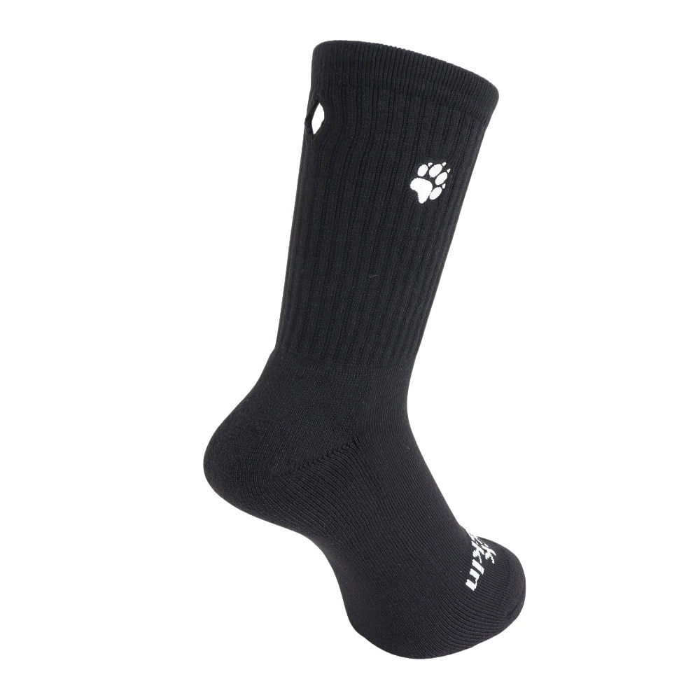 ジャックウルフスキン（JackWolfskin）（メンズ）ソックス 靴下 JP RETRO PAW ミッドソックス 5032921-6000 ブラック