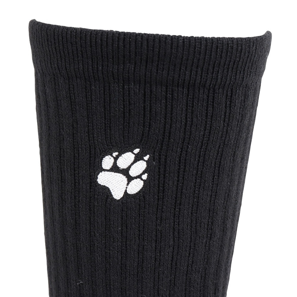 ジャックウルフスキン（JackWolfskin）（メンズ）ソックス 靴下 JP RETRO PAW ミッドソックス 5032921-6000 ブラック