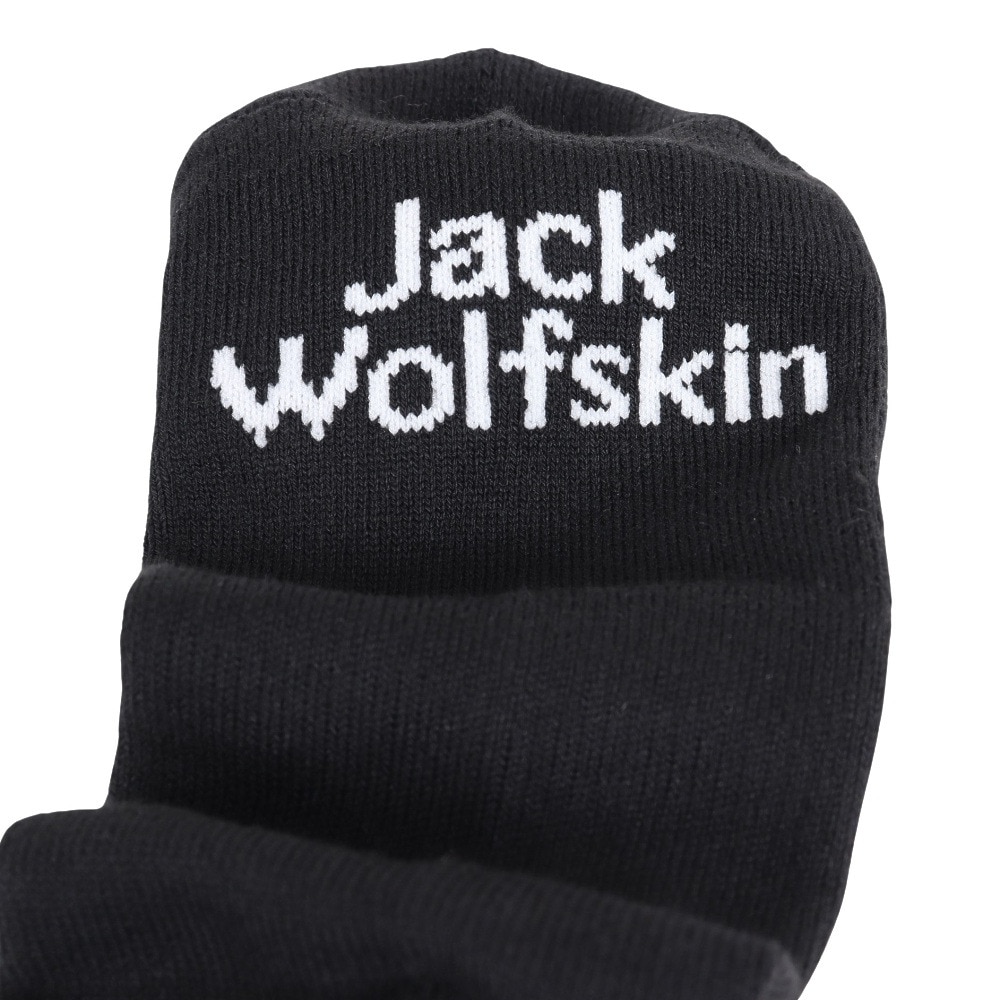 ジャックウルフスキン（JackWolfskin）（メンズ）ソックス 靴下 JP RETRO PAW ミッドソックス 5032921-6000 ブラック