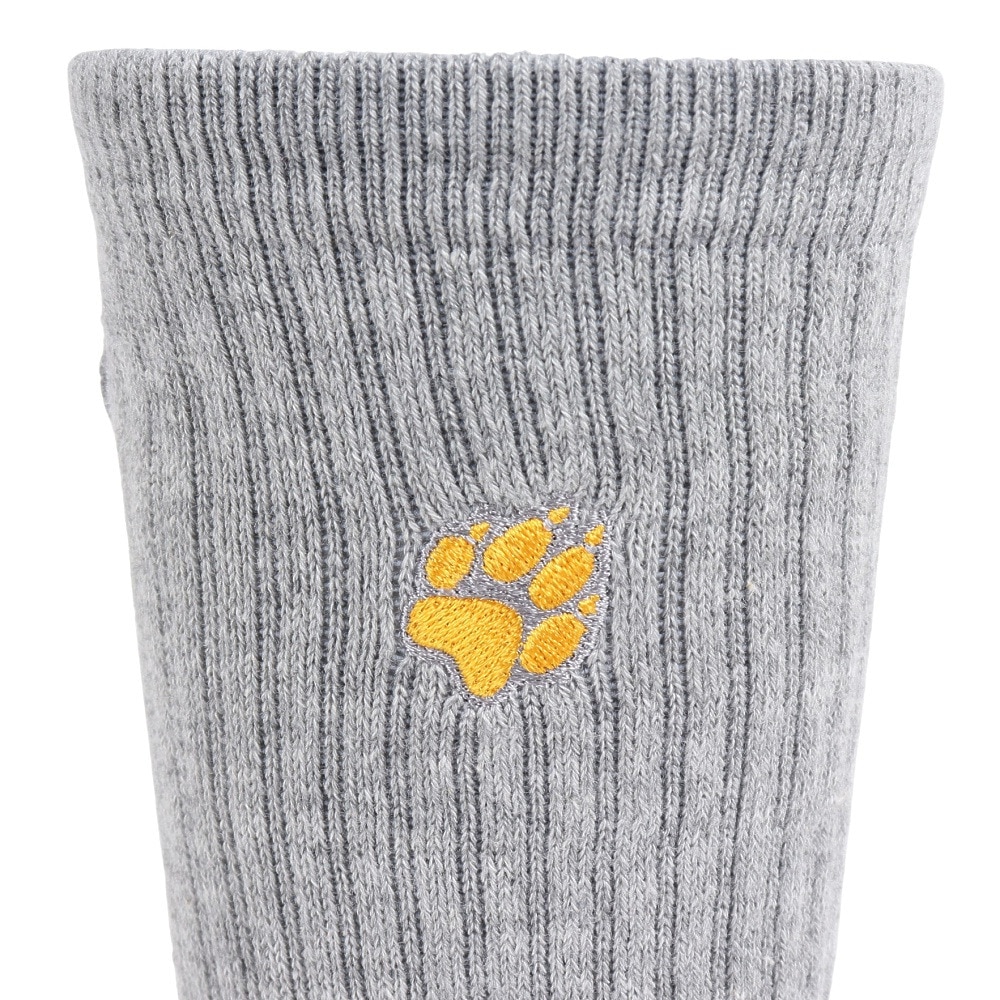 ジャックウルフスキン（JackWolfskin）（メンズ）ソックス 靴下 JP RETRO PAW ミッドソックス 5032921-6203 グレー