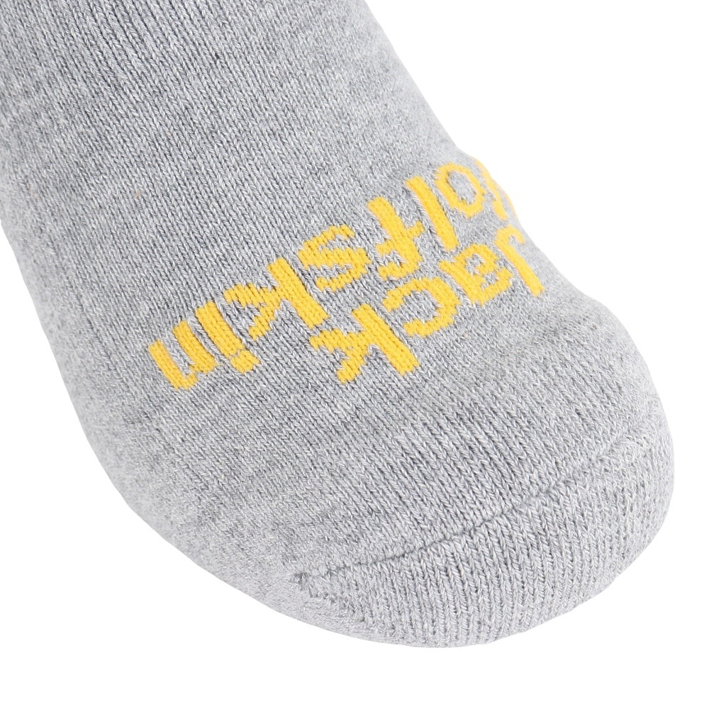 ジャックウルフスキン（JackWolfskin）（メンズ）ソックス 靴下 JP RETRO PAW ミッドソックス 5032921-6203 グレー