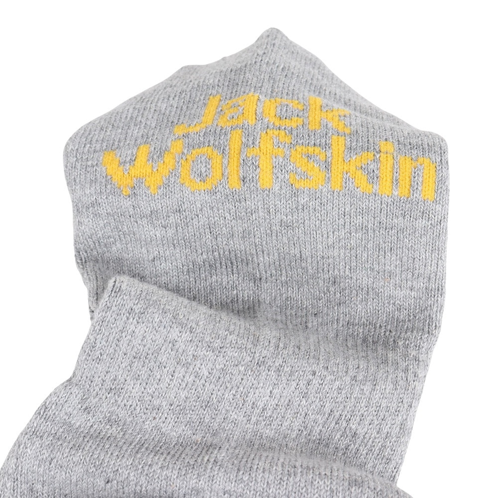 ジャックウルフスキン（JackWolfskin）（メンズ）ソックス 靴下 JP RETRO PAW ミッドソックス 5032921-6203 グレー