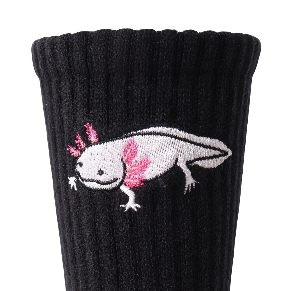 ゴースローキャラバン（GOSLOWCARAVAN）（メンズ）パイル ジャガード刺繍 クウォーター ソックス 322906 BLK