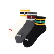 (メンズ)3Pボーダークルーソックス CH06-1131-0000