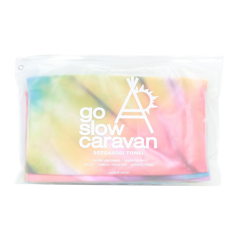 ゴースローキャラバン（GOSLOWCARAVAN）（メンズ、レディース、キッズ）吸水速乾UV そとあそびタオル 345701 タイダイ