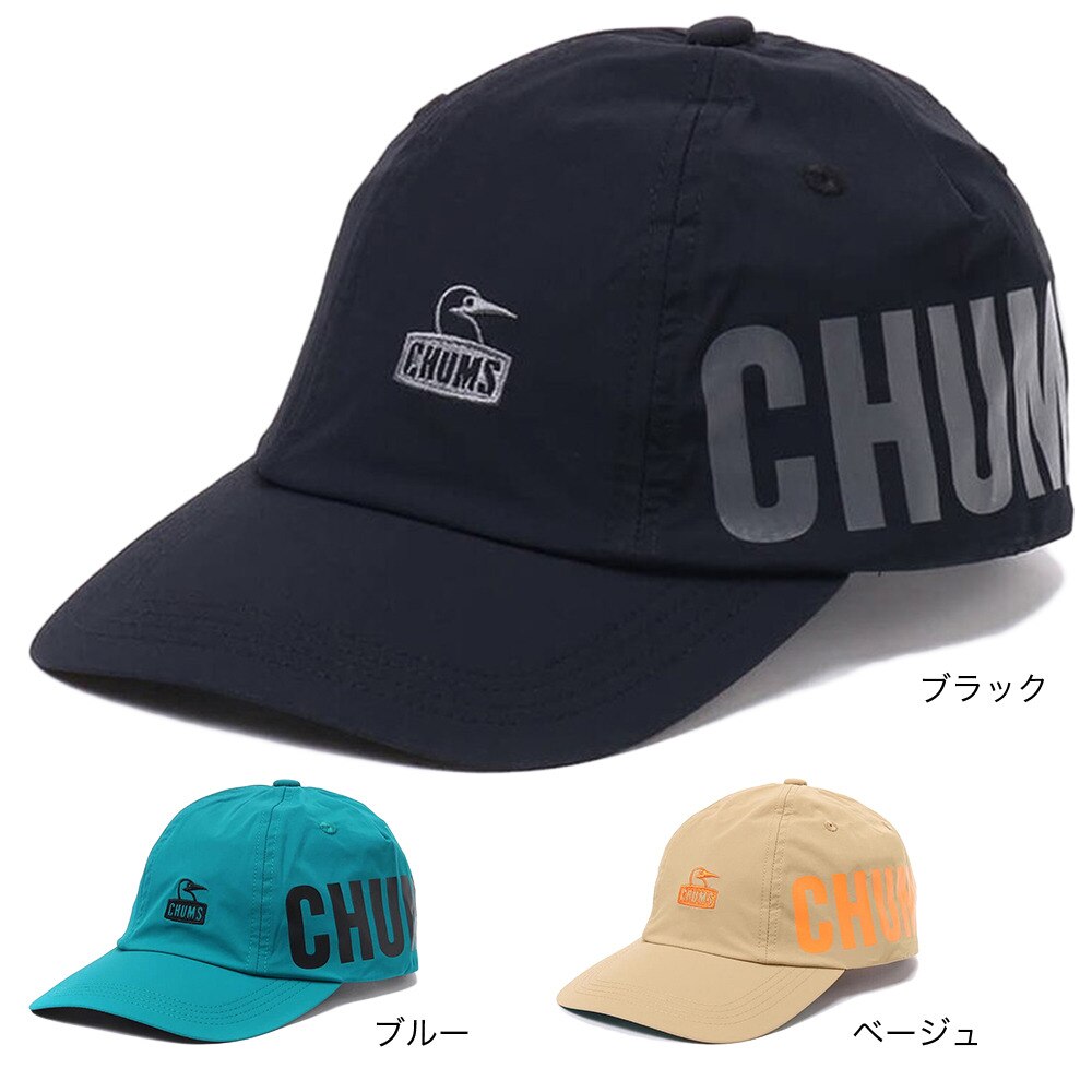 チャムス（CHUMS）（メンズ）帽子 キャップ エアトレイルストレッチチャムスキャップ CH05-1324-K001 ブラック サイズ調整 はっ水 軽量