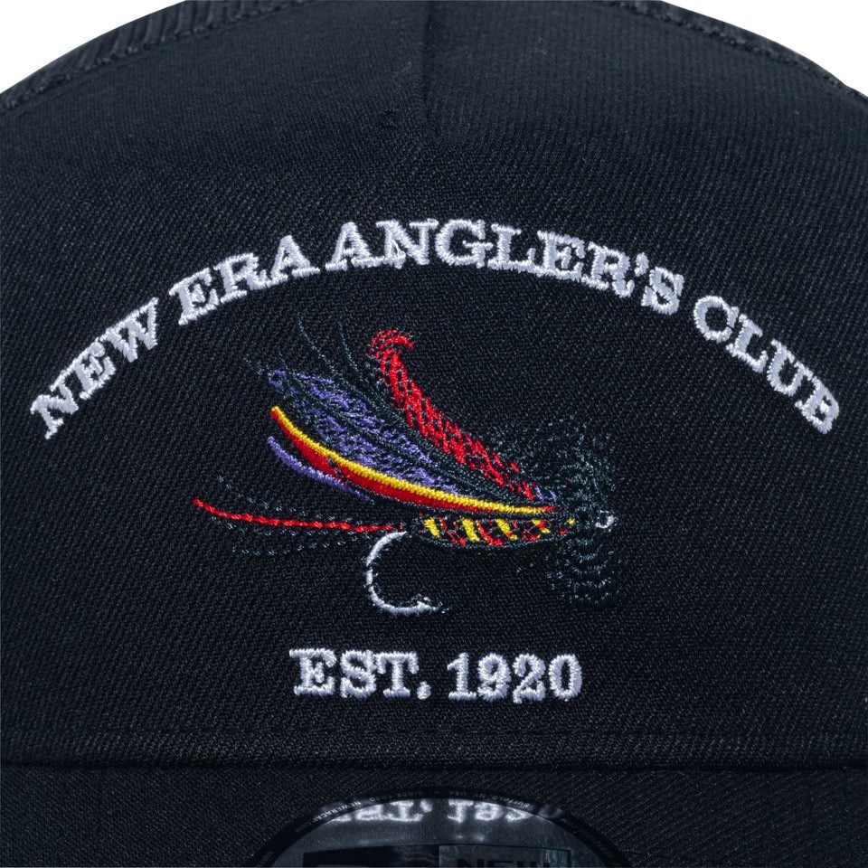 ニューエラ（NEW ERA）（メンズ、レディース）9FORTY A-Frame トラッカー New Era Angler's Club フライ キャップ ブラック 14110110