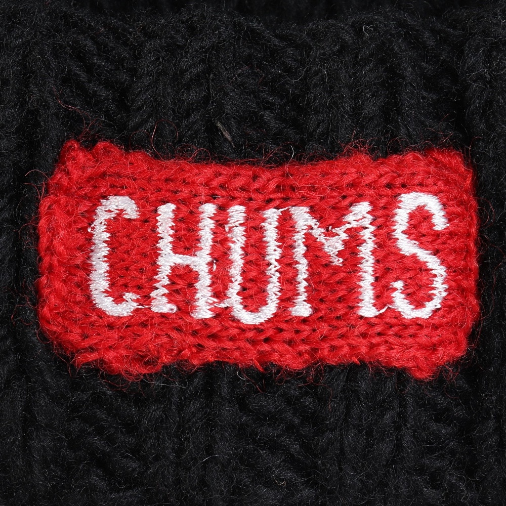チャムス（CHUMS）（メンズ、レディース）ニット帽 ニットキャップ ネパールニットワッチ CH05-1397-K001 ブラック ウール100％ ケーブル編み