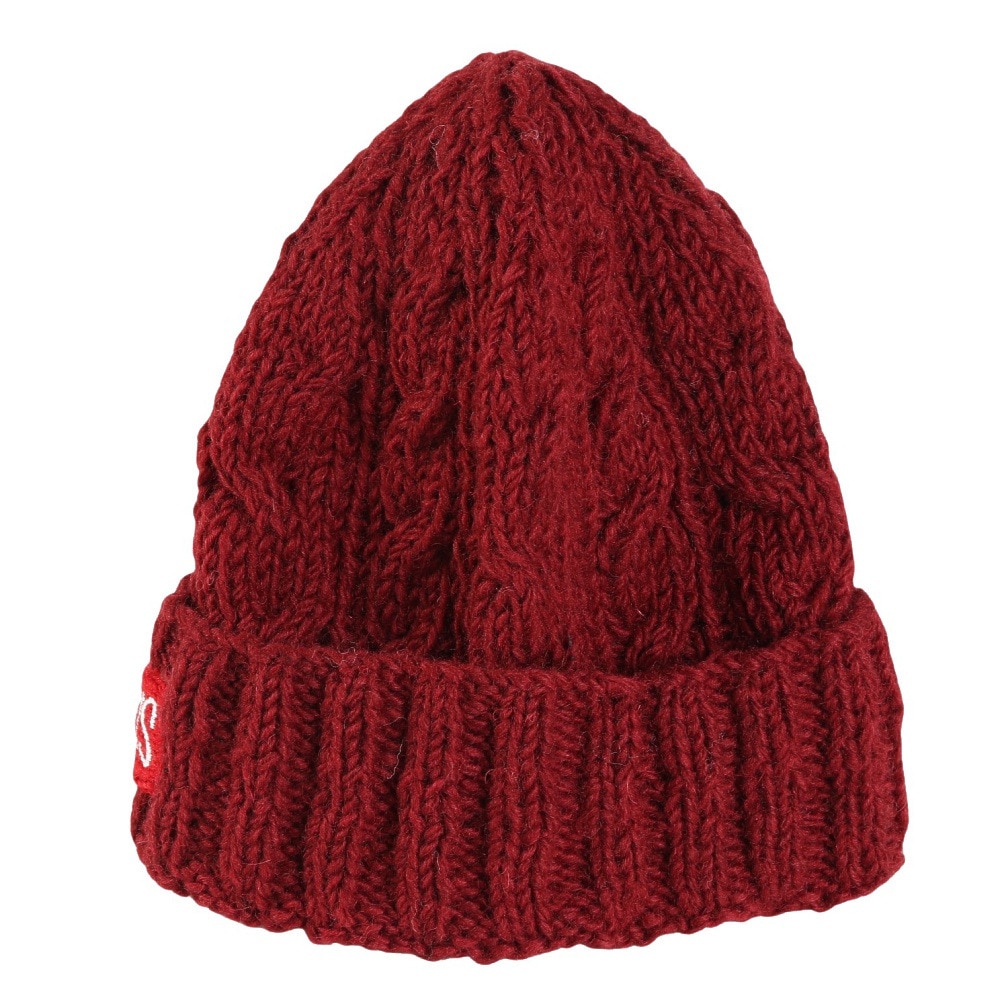 チャムス（CHUMS）（メンズ、レディース）ニット帽 ニットキャップ ネパールニットワッチ CH05-1397-R026 エンジ ウール100％ ケーブル編み