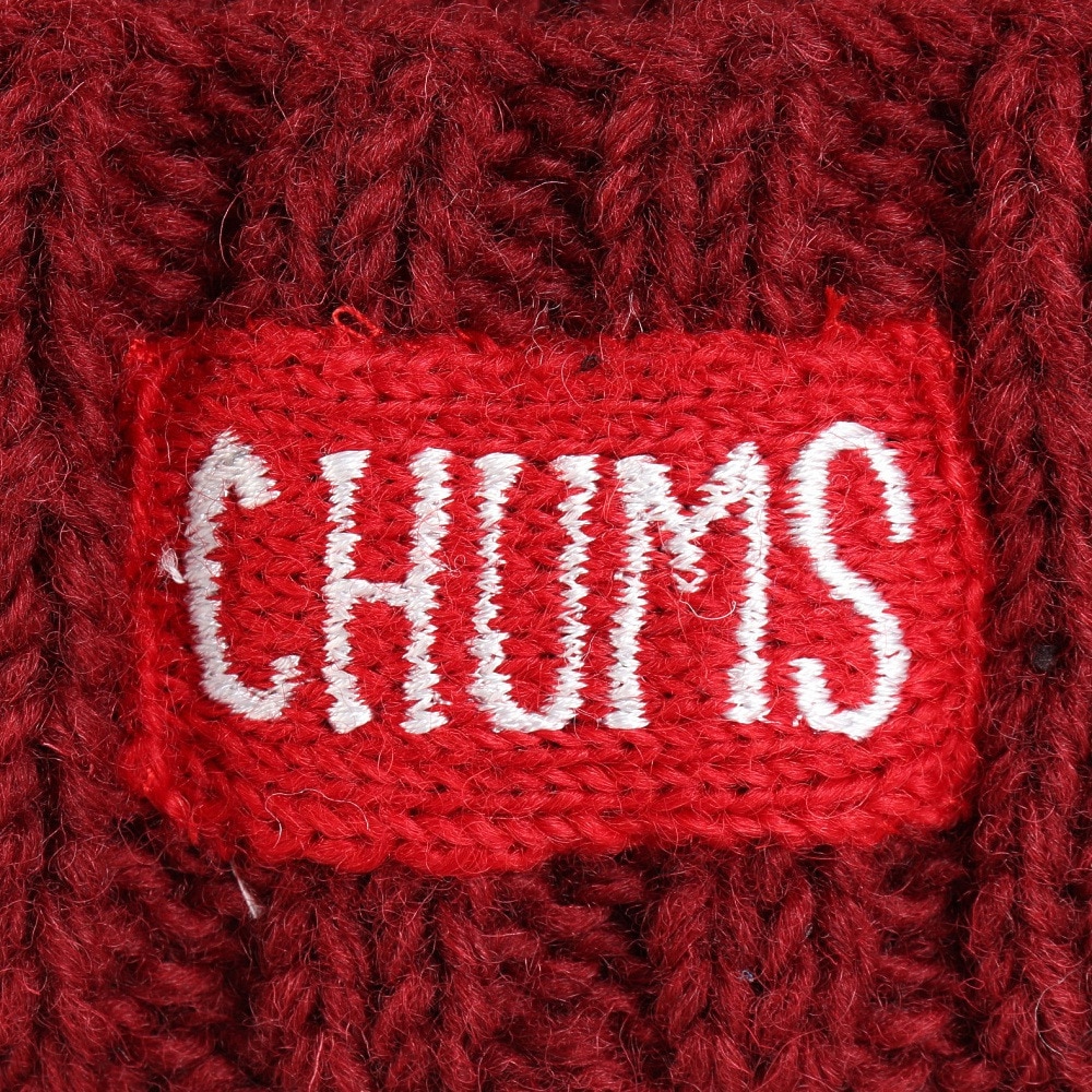 チャムス（CHUMS）（メンズ、レディース）ニット帽 ニットキャップ ネパールニットワッチ CH05-1397-R026 エンジ ウール100％ ケーブル編み