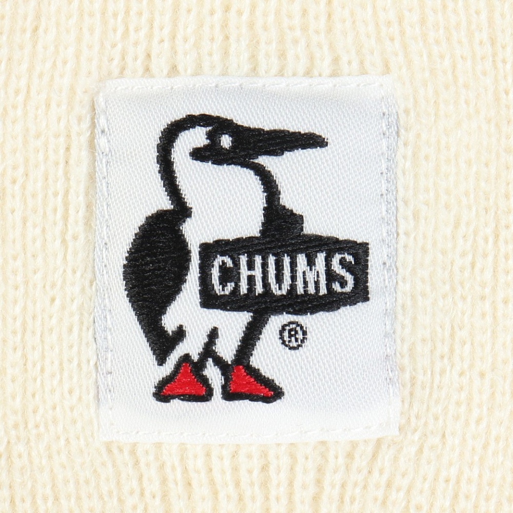 チャムス（CHUMS）（メンズ、レディース）ニット帽 ニットキャップ ビーニー CH05-1399-W004 ホワイト オールシーズン ブービーロゴ ユニセックス