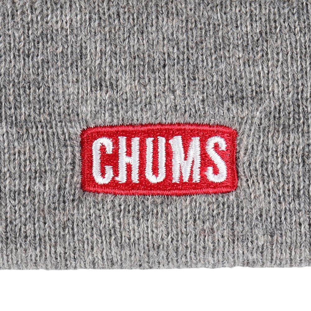 チャムス（CHUMS）（メンズ、レディース）ニット帽 チャムスロゴショートニットキャップ CH05-1402-G005 グレー オールシーズン ユニセックス