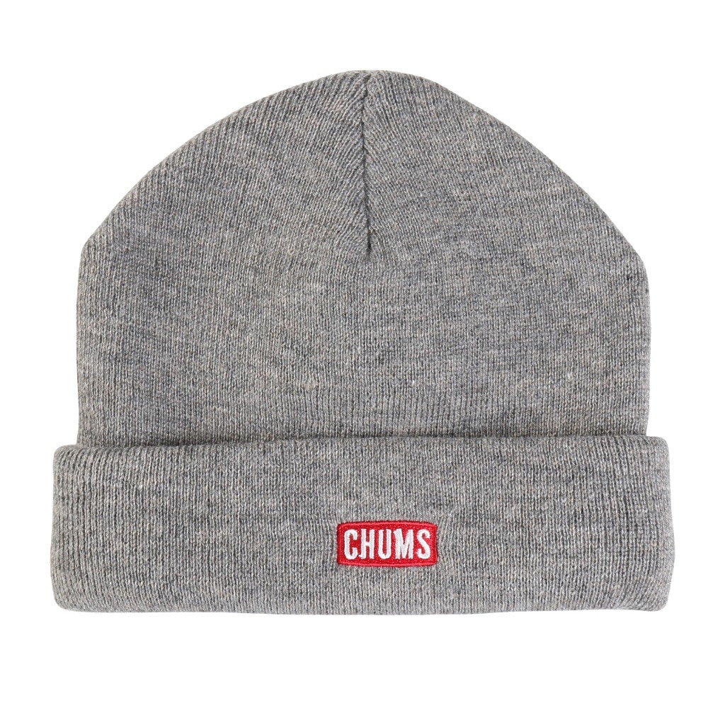 チャムス（CHUMS）（メンズ、レディース）ニット帽 チャムスロゴショートニットキャップ CH05-1402-G005 グレー オールシーズン ユニセックス