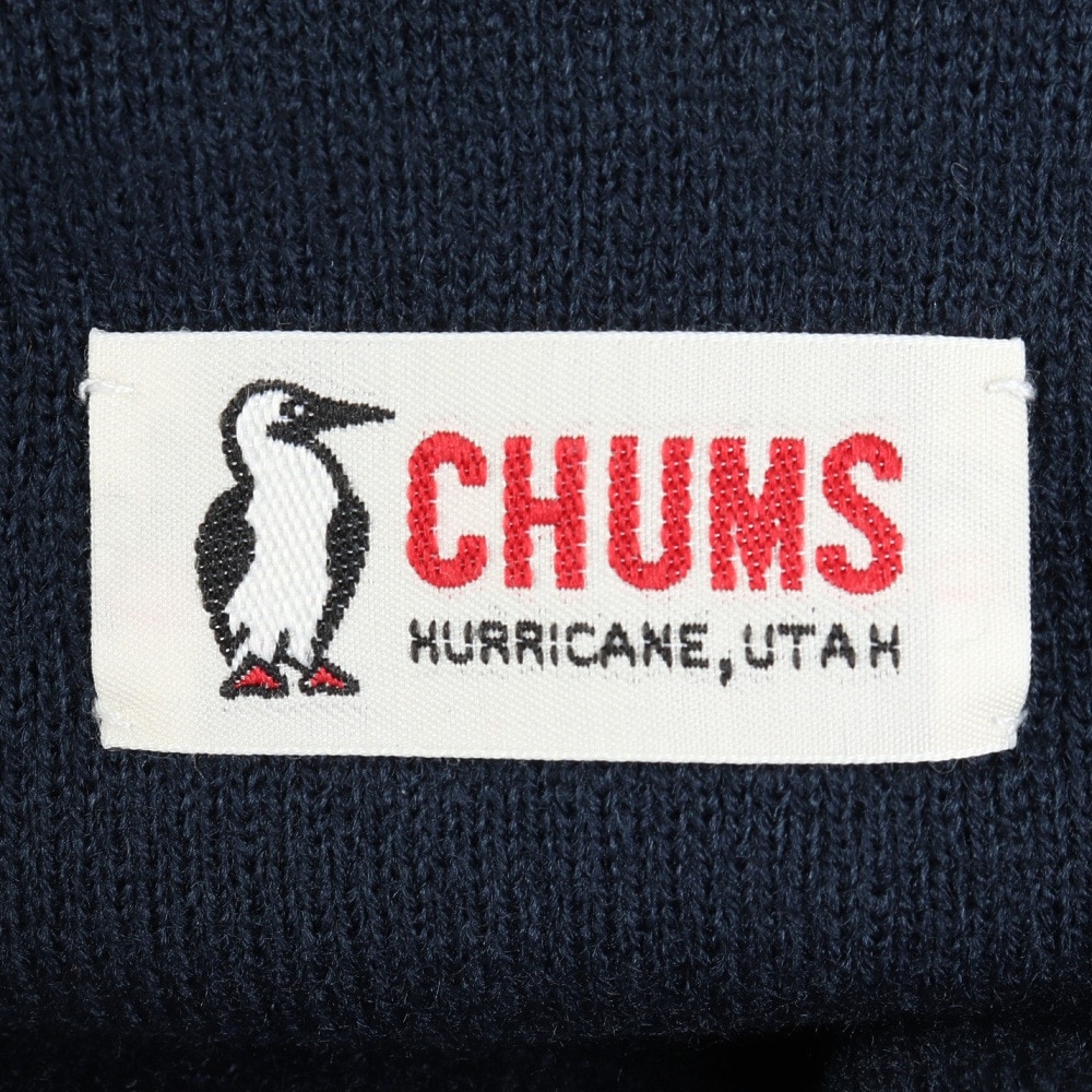チャムス（CHUMS）（メンズ、レディース）ニット帽 チャムスロゴショートニットキャップ CH05-1402-N001 ネイビー オールシーズン ユニセックス