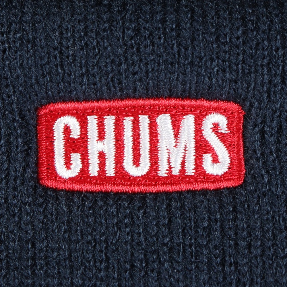 チャムス（CHUMS）（メンズ、レディース）ニット帽 チャムスロゴショートニットキャップ CH05-1402-N001 ネイビー オールシーズン ユニセックス