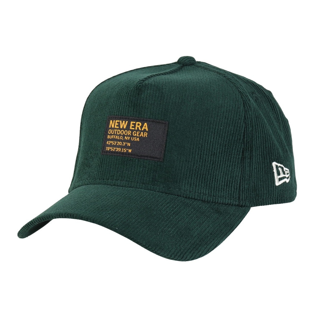 ニューエラ（NEW ERA）（メンズ、レディース）9FORTY A-Frame Corduroy ウーブンパッチ キャップ ダークグリーン 14307279