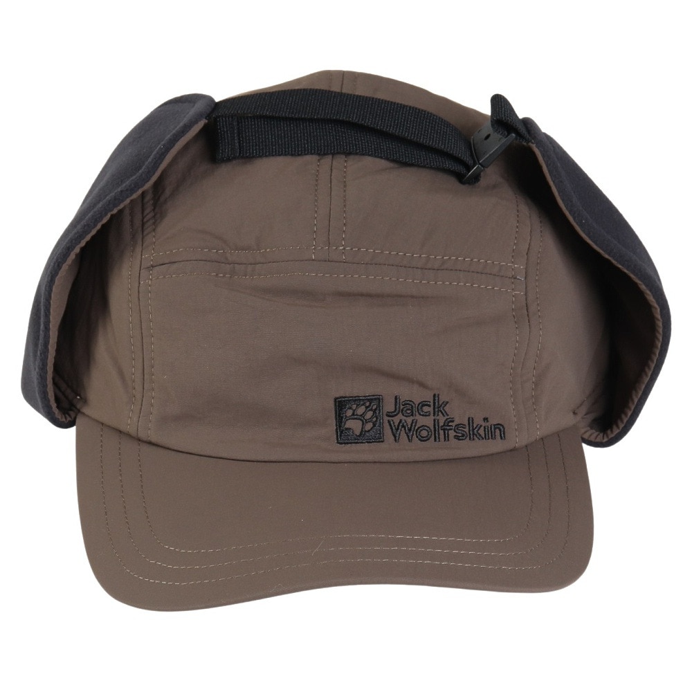 ジャックウルフスキン（JackWolfskin）（メンズ、レディース）耳当て付き帽子 キャップ タスラン ドッグイヤーキャップ A63232-5719 モカチャ ユニセックス