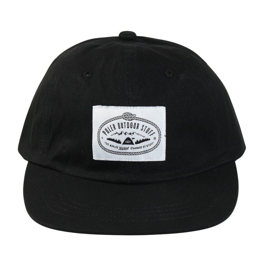 ポーラー（POLER）（メンズ）帽子 コットン DRAW CODE キャップ 253MCV0095-BLK