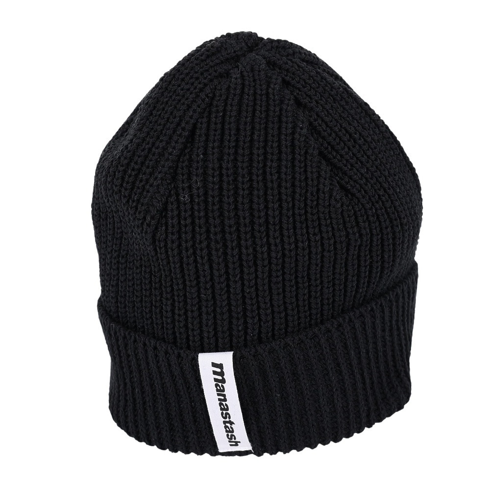 マナスタッシュ（MANASTASH）（メンズ、レディース）ニットキャップ  コットンビーニー  792-3974001 BLK ブラック