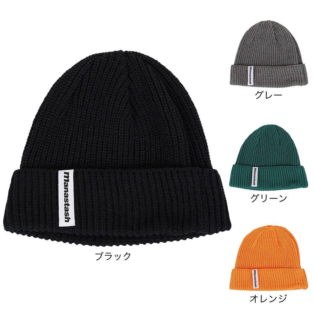 マナスタッシュ（MANASTASH）（メンズ、レディース）ニットキャップ コットンビーニー 792-3974001 ORG オレンジ