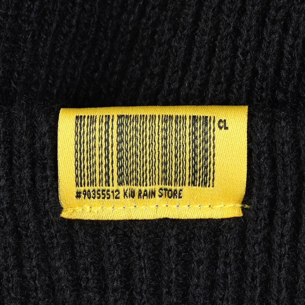 キウ（Kiu）（メンズ）ニット帽 ニットキャップ 2WAY YARN ビーニー K380-900 ブラック 汚れにくい