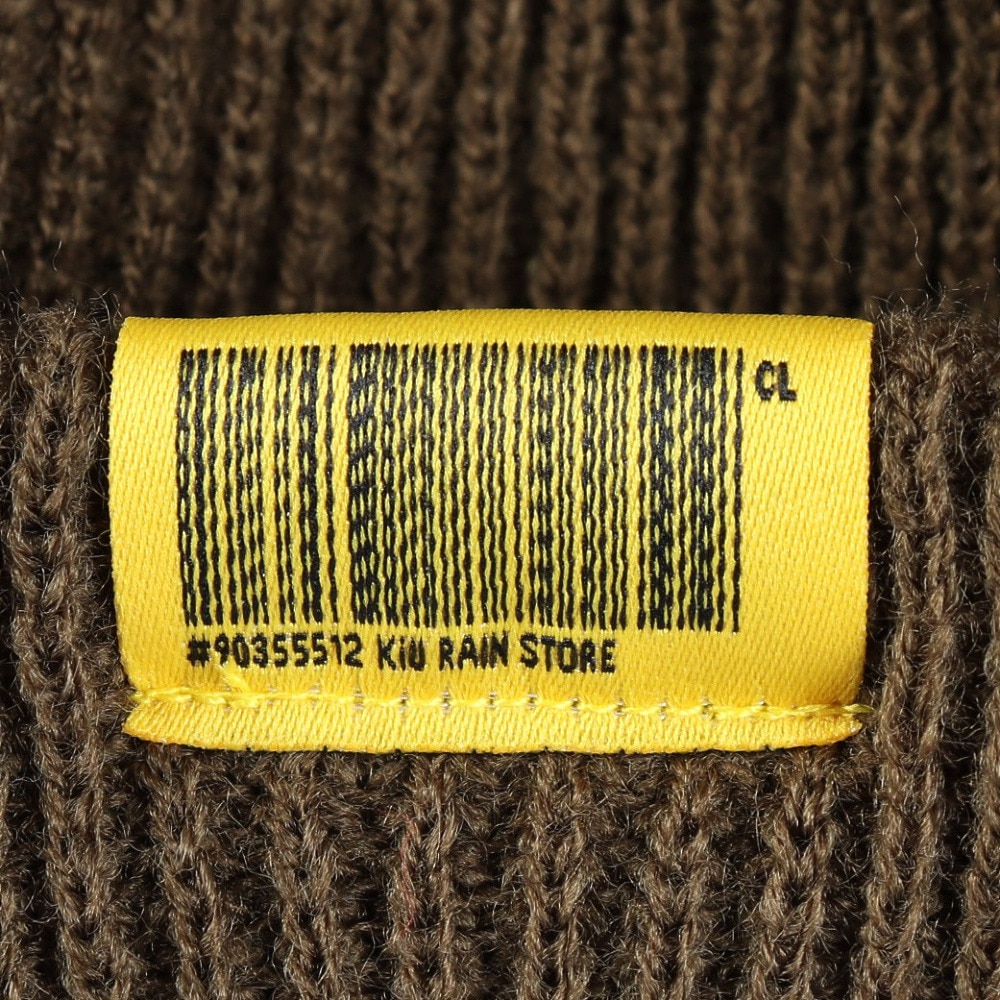 キウ（Kiu）（メンズ）ニット帽 ニットキャップ 2WAY YARN ビーニー K380-906 カーキ 汚れにくい