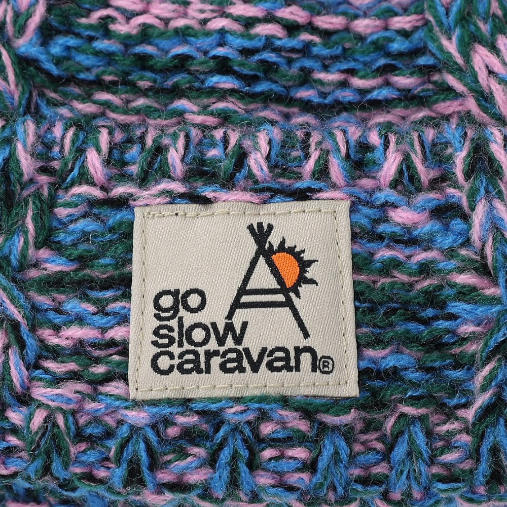 ゴースローキャラバン（GOSLOWCARAVAN）（メンズ、レディース）ニット帽 ニットキャップ  ミックスヤーンケーブル ニットキャップ 339102 PNK ピンク