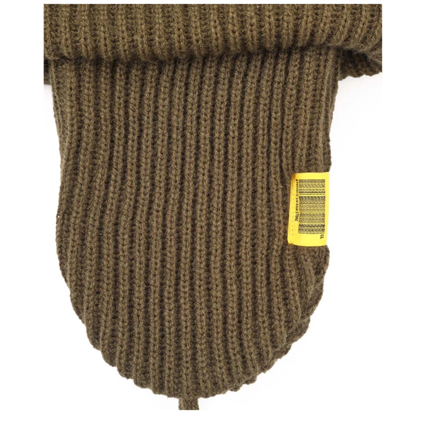キウ（Kiu）（メンズ、レディース）ニット帽 ニットキャップ  2WAY YARN イヤーフラップビーニー K381-906 カーキ 汚れにくい