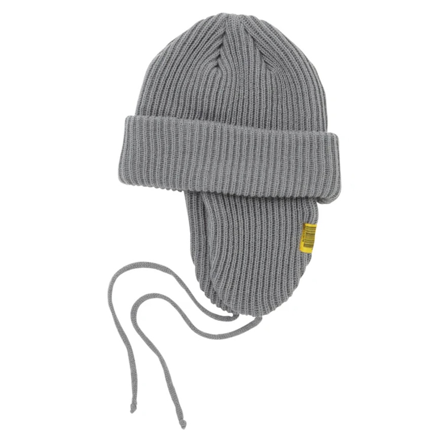 キウ（Kiu）（メンズ、レディース）ニット帽 ニットキャップ  2WAY YARN イヤーフラップビーニー K381-950 グレー 汚れにくい